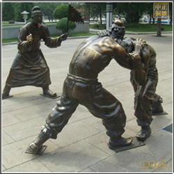 室外純銅腳力爭(zhēng)雄雕塑鑄造 室外純銅腳力爭(zhēng)雄雕塑鑄造