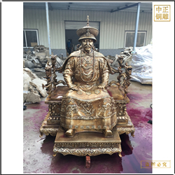 努爾哈赤人物銅雕塑 努爾哈赤人物銅雕塑