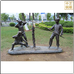 放鞭炮民俗雕塑 放鞭炮民俗雕塑