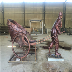 黃包車(chē)夫銅像 黃包車(chē)夫銅像