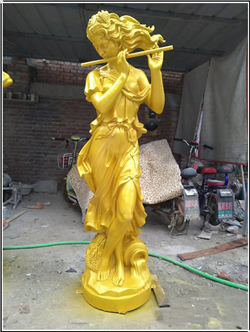 吹笛子四季女神雕像鑄造 吹笛子四季女神雕像鑄造