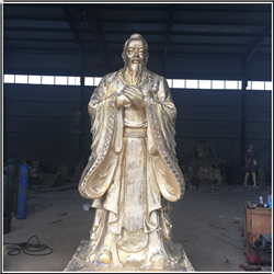 三米高鎏金孔子像 三米高鎏金孔子像