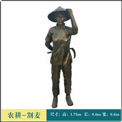 農耕割脈人物銅雕雕塑 農耕割脈人物銅雕雕塑