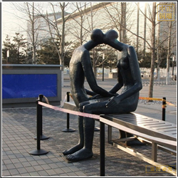 抽象情侶人物銅雕塑 抽象情侶人物銅雕塑